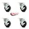Service Caster 4 Inch Phenolic Wheel Swivel Top Plate Caster Set with Brake SCC-20S414-PHS-TLB-TP2-4 - alternate 6